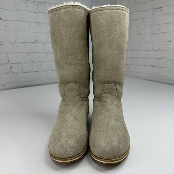 Prada Women's Calzature Donna Montone Fango Suede Sherpa Boots EU 37.5 / US 7 - Picture 3 of 17